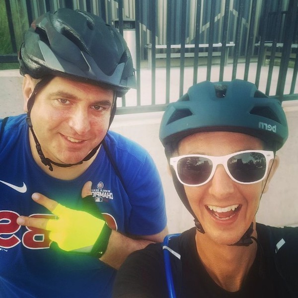 Luke Henkel (on the right) appreciated the kindness of strangers on his biking journey | Photo by Luke Henkel