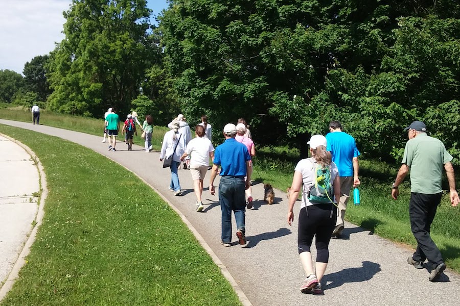 Main Line Health walk on the Joseph Plumb Martin Trail in Valley Forge National Historical Park. | Photo by Roy Perry
