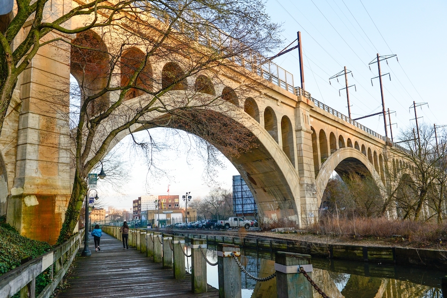 Manayunk Bridge along the Manayunk Canal Towpath in Philadelphia | Photo by Laura Pedrick:AP Images