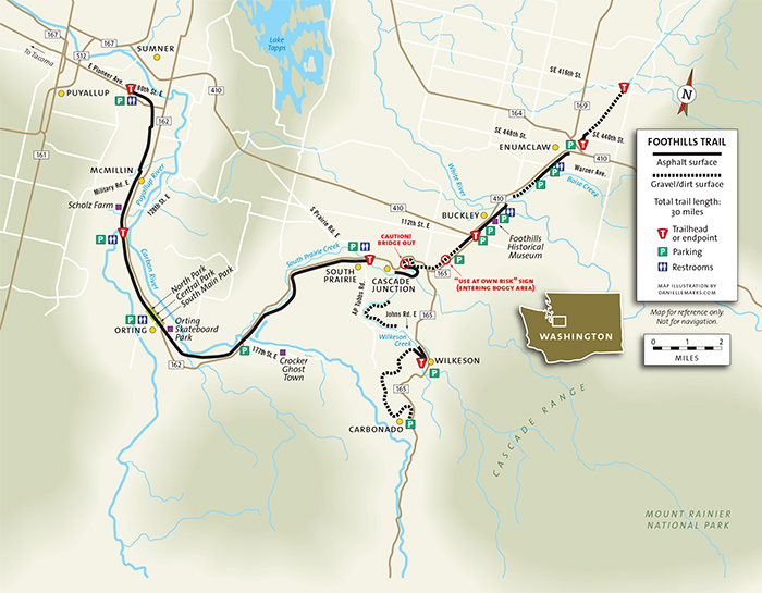 Map of Foothills Trail by Danielle Marks