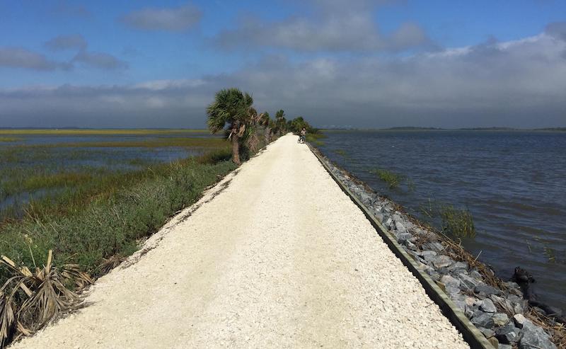 McQueen’s Island Trail is known for its Revolutionary and Civil War history, but its earliest known inhabitants were the Guale Indians. | Photo courtesy TrailLink:lovemyjeeps