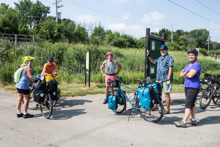 Meeting other cyclists on the way to Waukesha, Wisconsin | Courtesy Rachel and Patrick Hugens