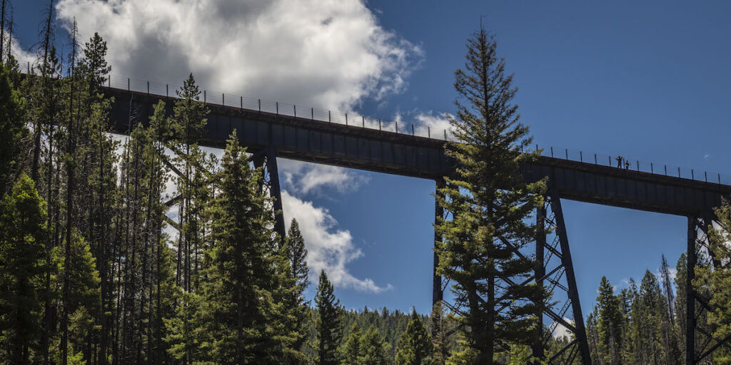 Milwaukee Road Rail Trail trestle | Photo by Preston Keres, courtesy USDA Forest Service