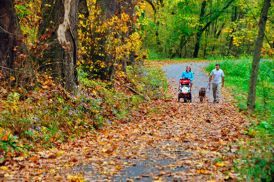 Mon River Rail-Trail at Pricketts Fort | Photo by Steve Shaluta, courtesy Convention and Visitors Bureau of Marion County