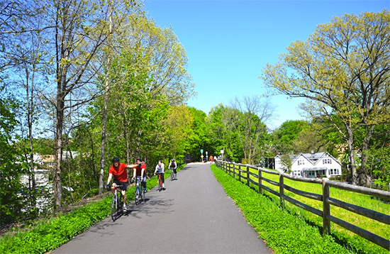 Much of the Dutchess County Rail Trail traverses rural countryside. | Photo by Fred Schaeffer