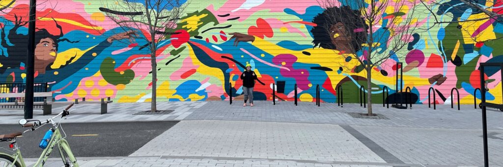 Mural by Amanda Phingbodhipakkiya along Washington, D.C.'s Metropolitan Branch Trail | Photo by Anthony Le