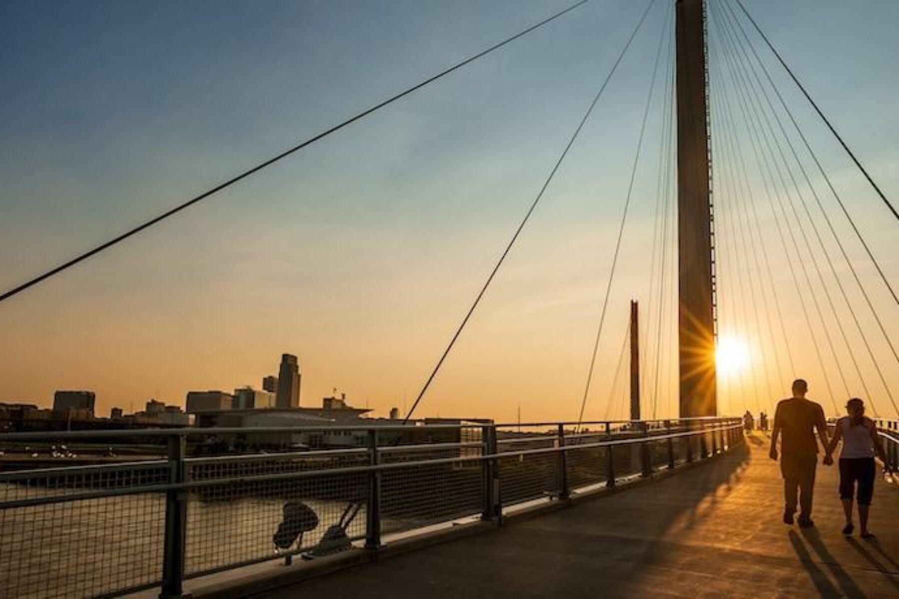 Nebraska's Bob Kerrey Pedestrian Bridge | Photo courtesy Visit Omaha