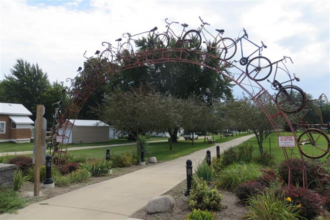 Northern entrance to the Sauk Rail Trail| Photo by Laura Stark