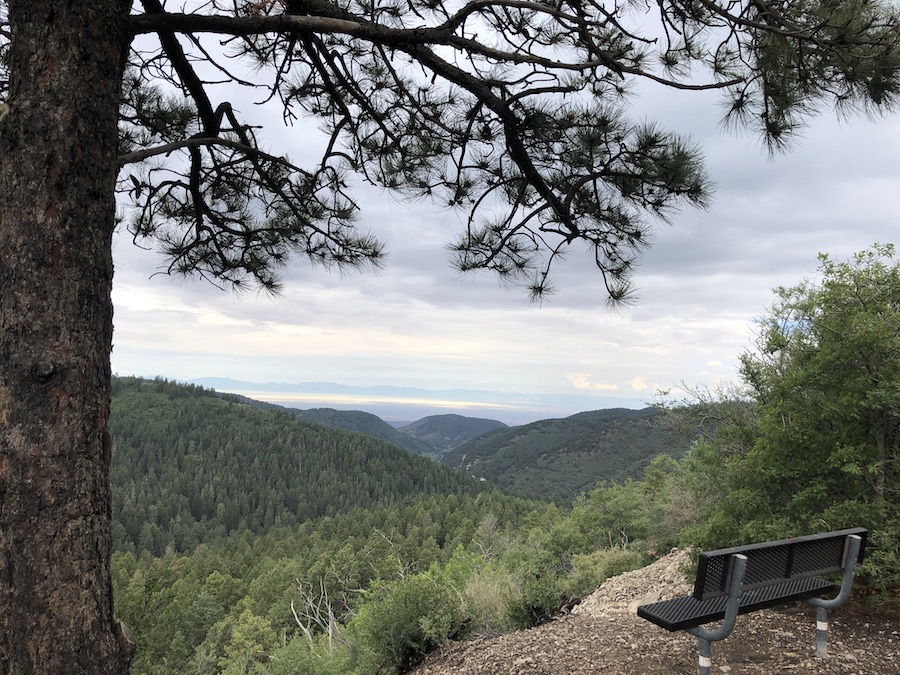 Numerous viewpoints are available along the trail to the Mexican Canyon Trestle. Located near the scenic town of Cloudcroft, the route cuts through Lincoln National Forest. | Photo by Cindy Barks