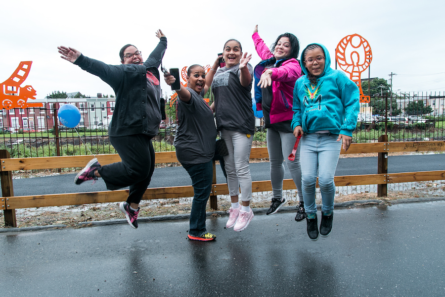 Opening of section of Philadelphia's Richmond Industrial Trail along Little Gurney Street in 2018 | Courtesy HACE