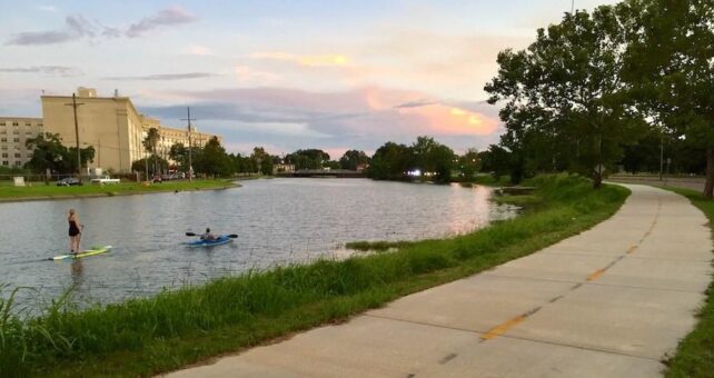 Part of the developing Louisiana Bootlace Trail Network, New Orleans’ Wisner Trail is nestled between two popular recreational amenities - City Park and Bayou St. John. Photo by Jennifer Ruley, courtesy City of New Orleans.