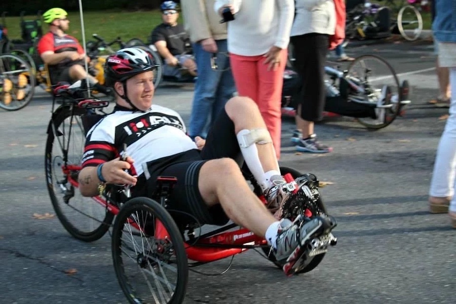 Patrick Sweeney on an adaptive trike | Photo courtesy Patrick Sweeney