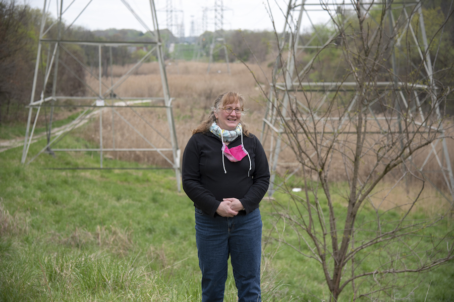 Patty Dowd at Lower Herring Run Park, near the BGE Utility Corridor | Photo by Arielle Bader
