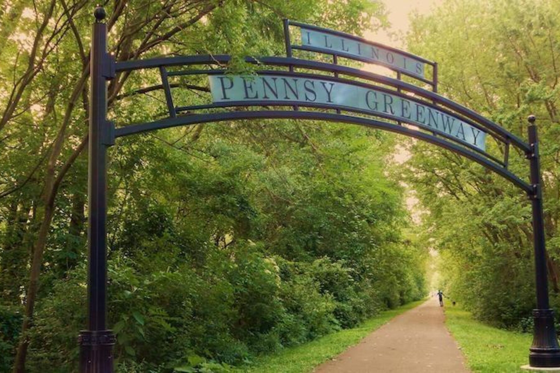 Pennsy Greenway's entrance in Lansing, Illinois | Photo by TrailLink user tommyspan