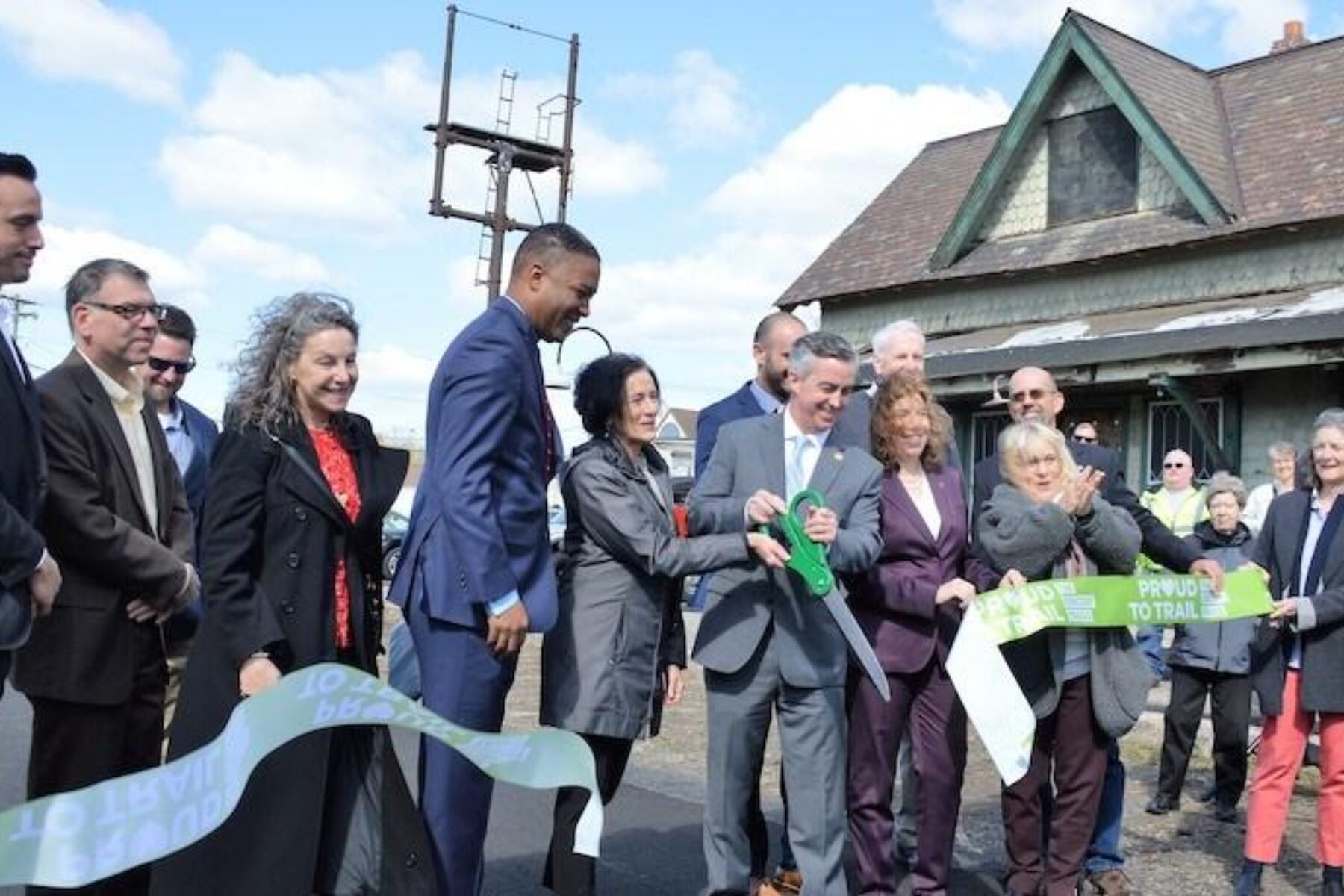 Pennsylvania's Newtown Rail Trail ribbon cutting | Photo courtesy Bucks County Planning Commission