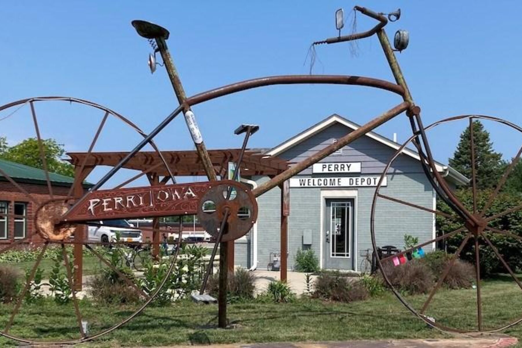 Perry's depot along the Raccoon River Valley Trail | Courtesy Raccoon River Valley Trail Association