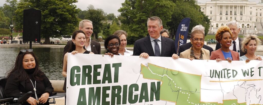 RTC Board Members joined Congresswoman Eleanor Holmes Norton (D-DC) and others at the U.S. Capitol to reveal the Great American Rail-Trail preferred route. | Photo courtesy RTC