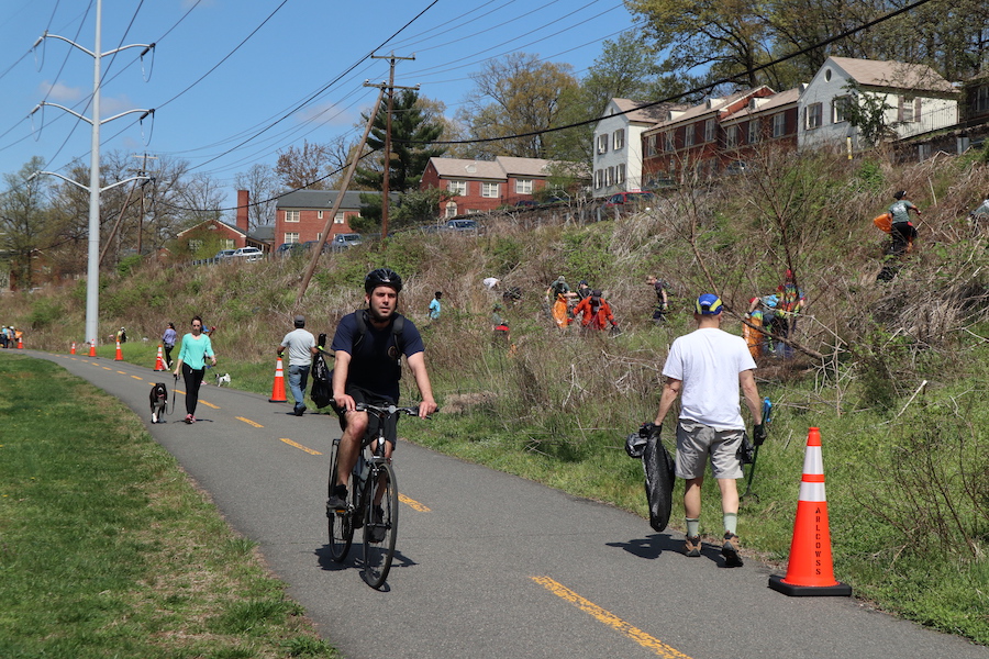 RTC led a trail clean up along the W&OD Trail in 2019 | Photo by Anthony Le