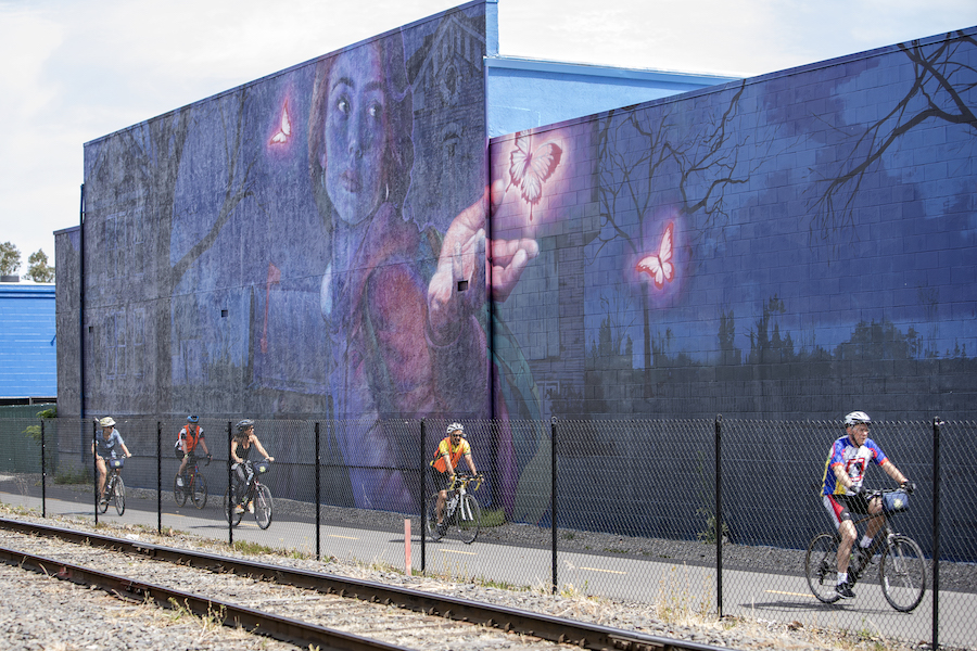 Rail Arts District along California's Napa Valley Vine Trail | Courtesy Napa Valley Vine Trail Coalition