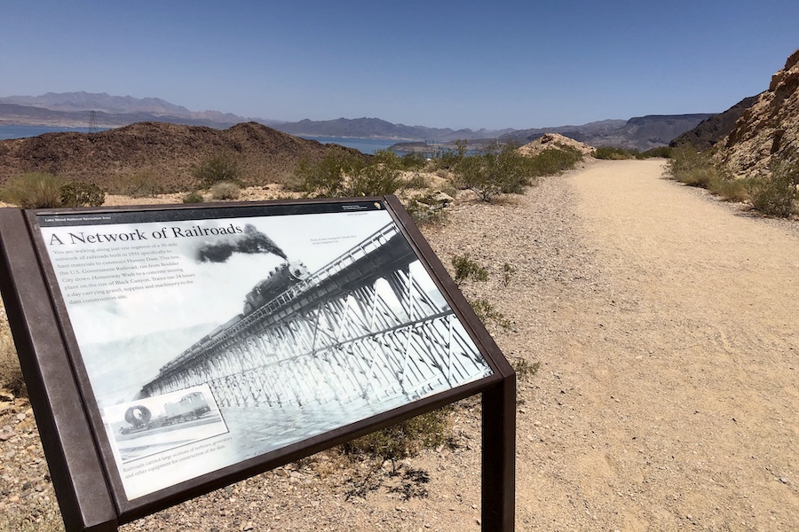 Railroad sign along the Historic Railroad Trail | Photo by Cindy Barks