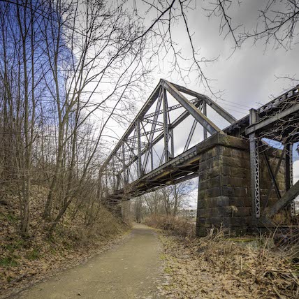 Railroad truss bridge east of Water Street trailhead | Photo by Jeff London