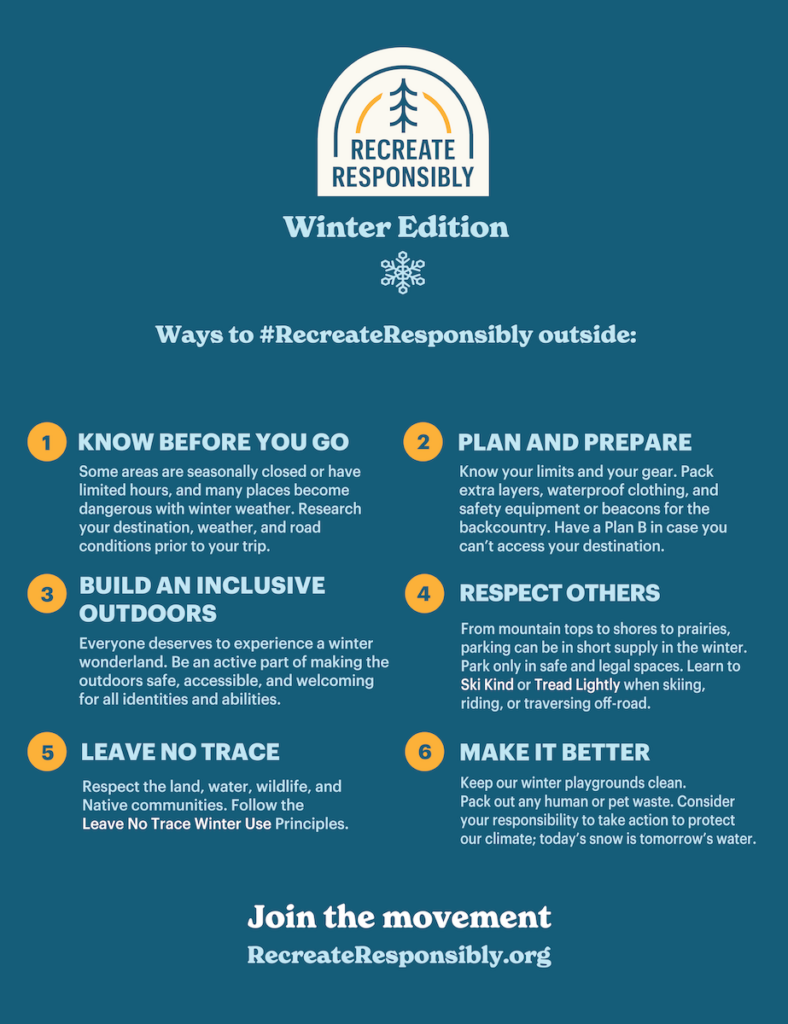 Recreate Responsibly Winter Edition | Courtesy the Recreate Responsibly Coalition