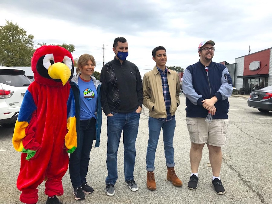 Rep. Hamilton (second on the left ) at an Indiana Year of the Trails event | Photo by Ken Bryan