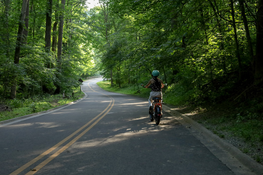 Riding in Washington, D.C.'s Rock Creek Park | Photo by Hayden Duncan, courtesy Victoria Yuen