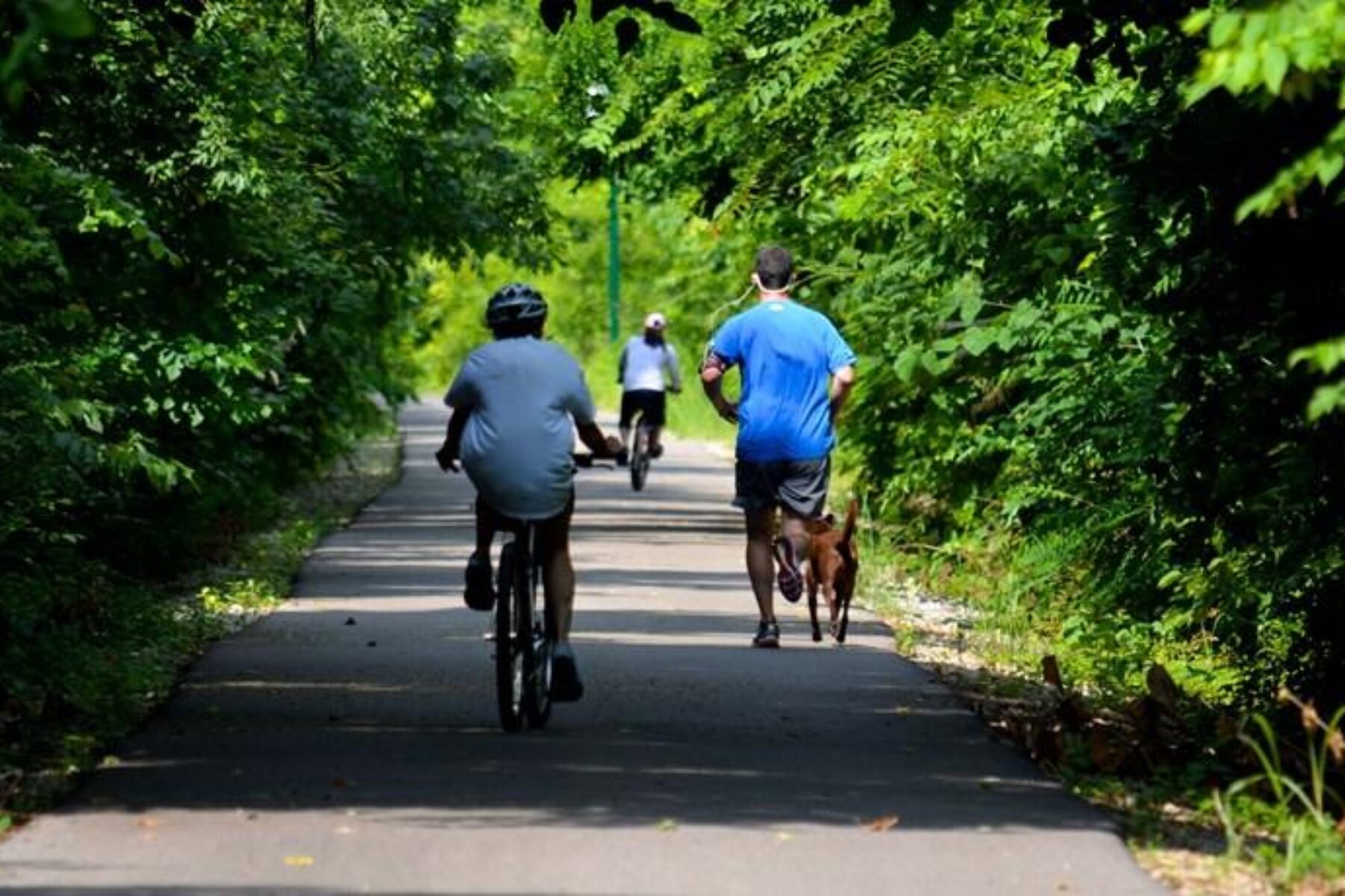 Running and biking on the popular Shelby Farms Greenline | Photo courtesy Shelby Farms Park Conservancy