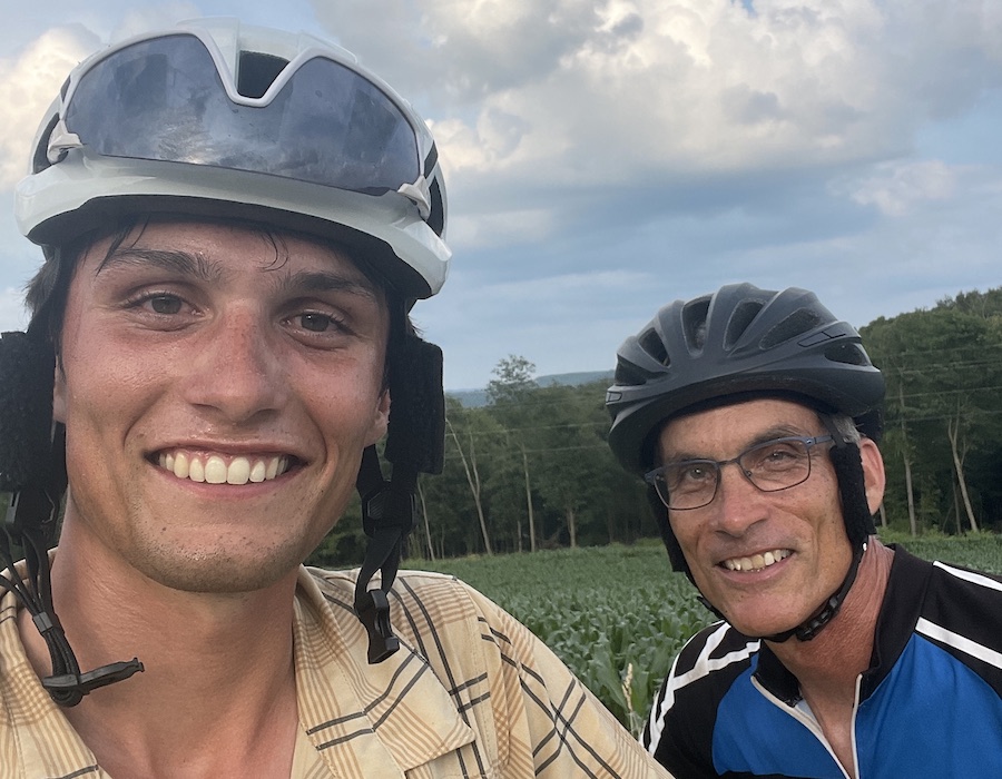 Sam Westby and his father near New Baltimore, PA | Photo courtesy Sam Westby
