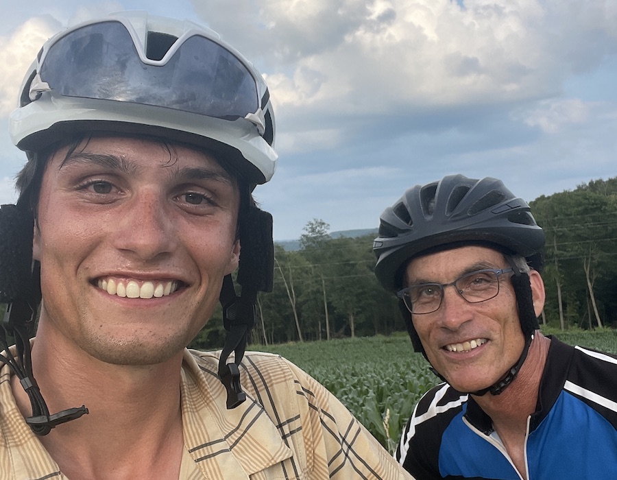 Sam Westby and his father near New Baltimore, PA | Photo courtesy Sam Westby