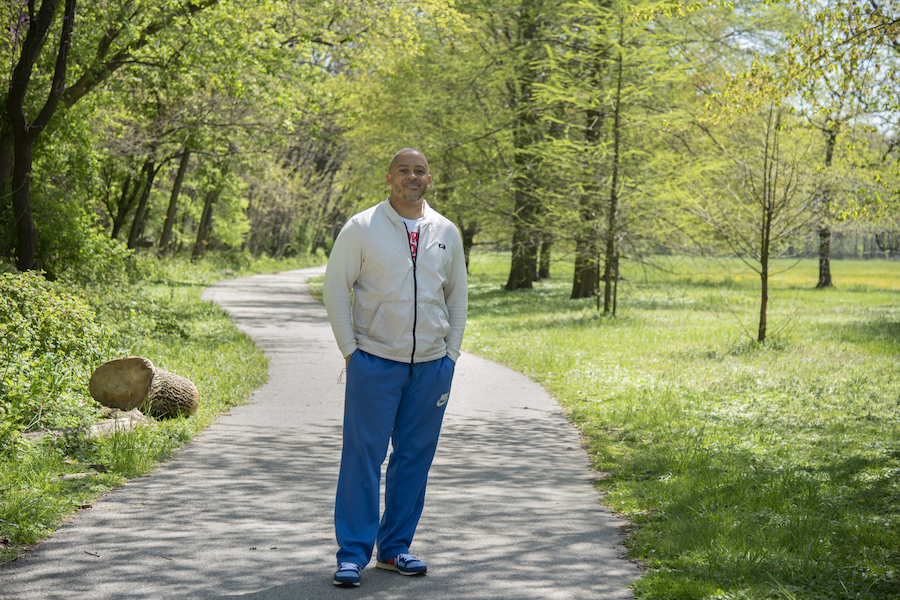 Scott Johnson on the Herring Run Trail | Photo by Arielle Bader