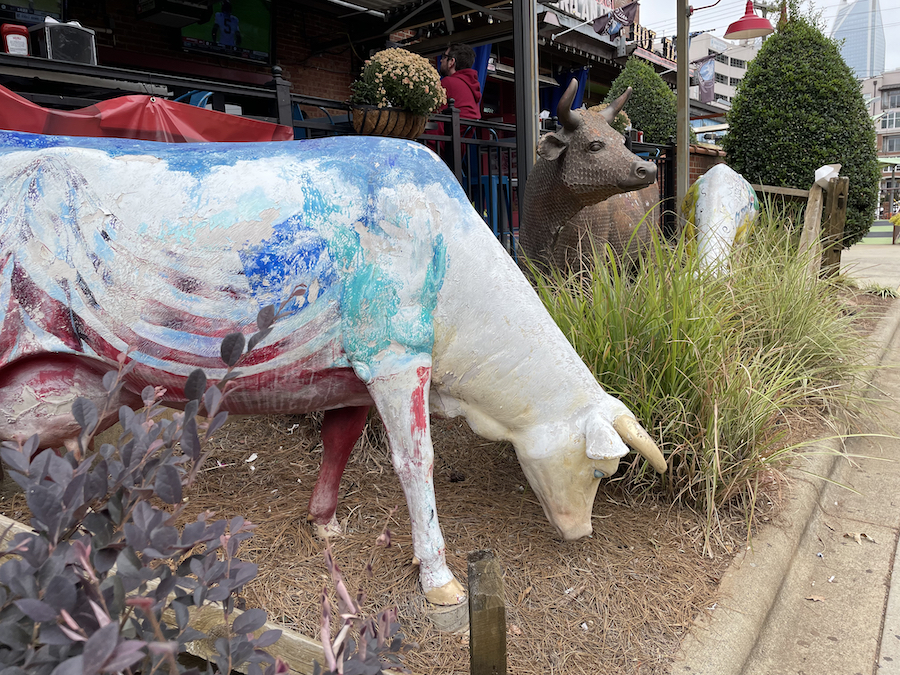 Sculptures along the Charlotte Rail Trail | Photo by Lindsay Martell