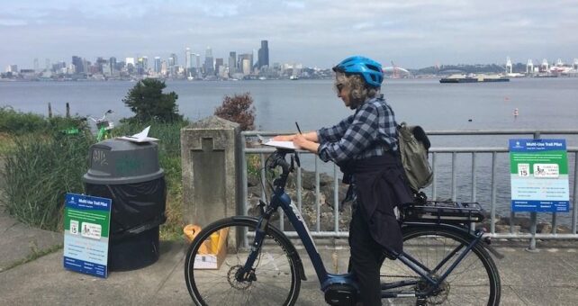 Seattle Parks and Recreation staff gathered data on nearly 10,000 trail users over the course of 25 intercept studies on five local trails for the city's e-bike pilot program. | Courtesy Seattle Parks and Recreation