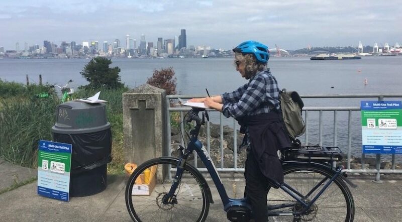Seattle Parks and Recreation staff gathered data on nearly 10,000 trail users over the course of 25 intercept studies on five local trails for the city's e-bike pilot program. | Courtesy Seattle Parks and Recreation