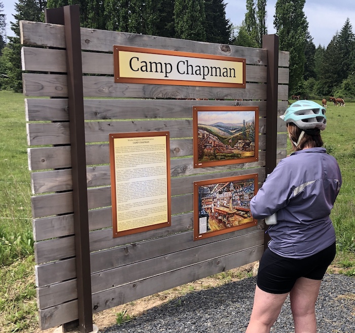 Signage along Oregon's Crown Zellerbach Trail | Photo by Dale Latham