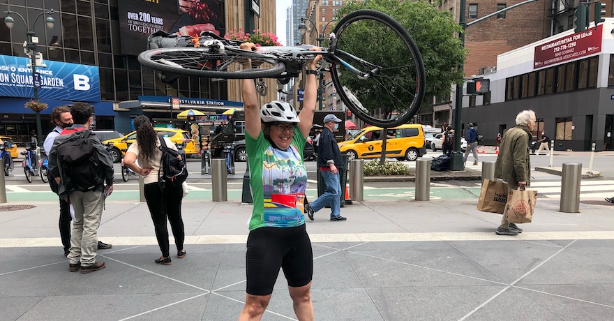Silvia Ascarelli on completing the entire East Coast Greenway | Photo by Lisa Watts