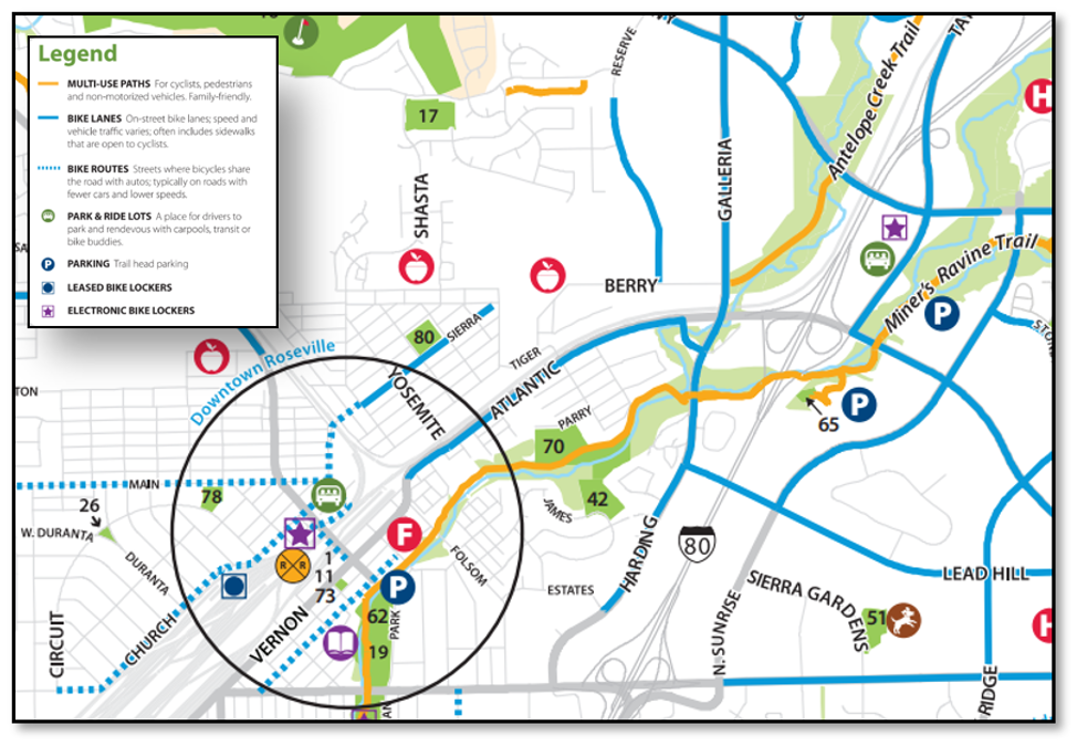 Source- Roseville Parks, Trails & Bikeways Map (Updated September 2019)