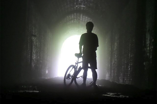 Spooky stories about the tunnels being haunted attract thrill-seeking trail users from across the country. | Photo courtesy North Bend Rails to Trails Foundation.