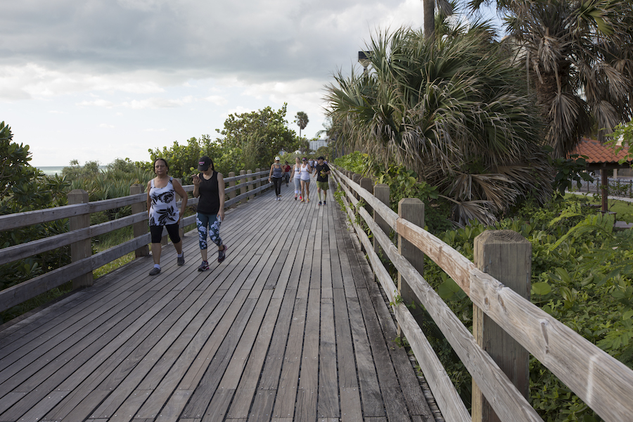 The Atlantic Greenway in South Beach is a popular spot for tourists and residents in Miami. | Photo by Lee Smith
