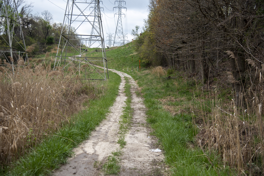 The BGE Utility Corridor, a critical gap of future trail | Photo by Arielle Bader