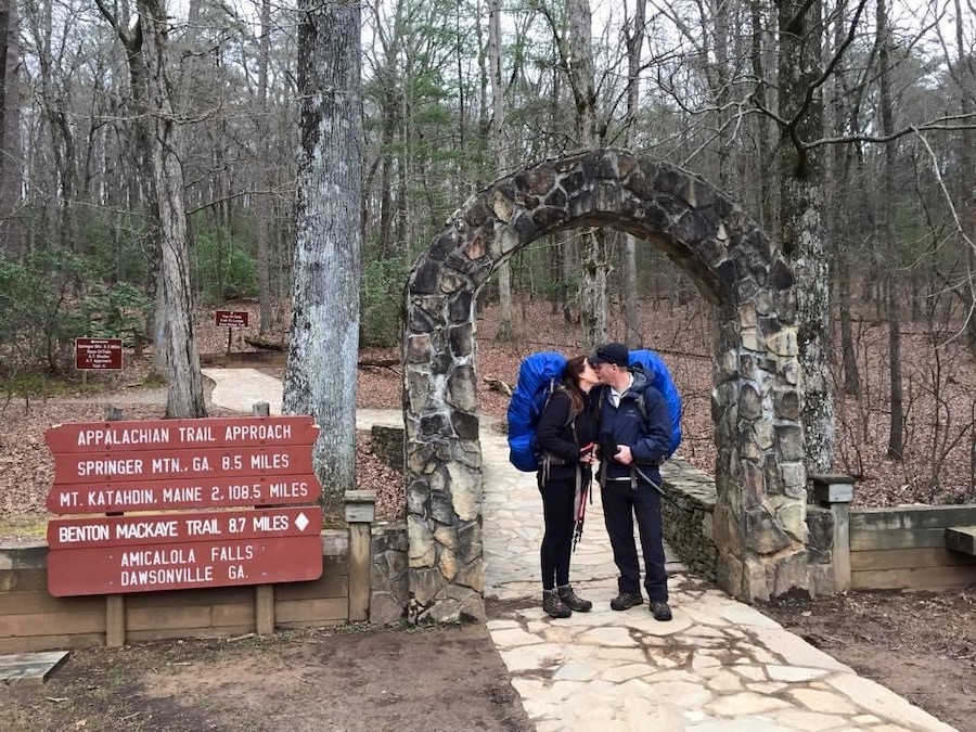 The Garriguses hiked the Appalachian Trail in 2019. | Courtesy Allison and Alan Garrigus