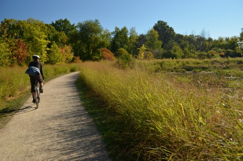 The Minuteman Bikeway connects to Mystic River Park (Boston area) via the Alewife Brook Greenway. | Photo by Paul Bloomfield