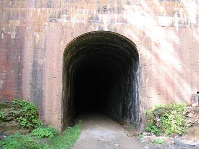 The Silver Run Tunnel along the North Bend Rail Trail in West Virginia is rumored to be haunted. | Photo courtesy TrailLink.com:marshallmiller