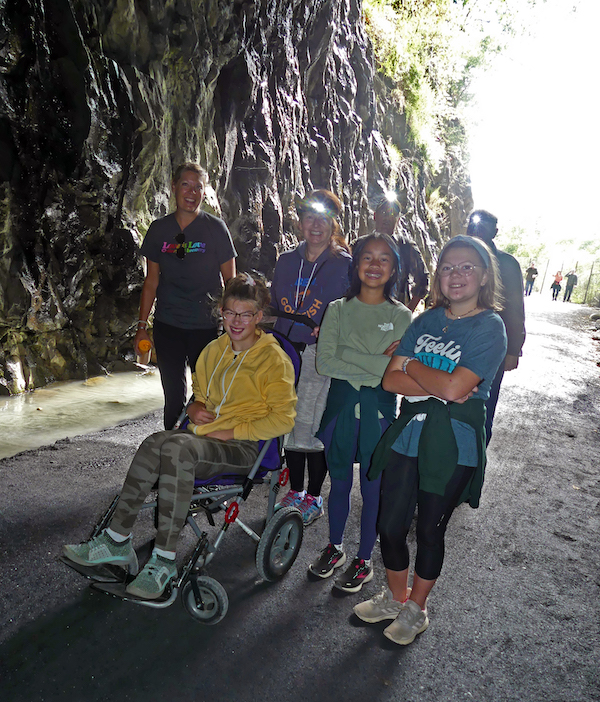 The Teaster family enjoying the Blue Ridge Tunnel | Photo by Nancy Sorrells