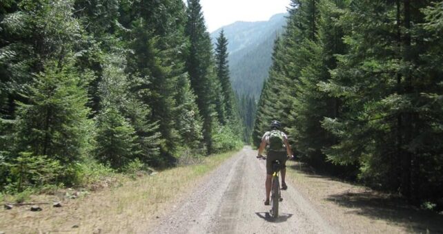 The stunning 22-mile NorPac trail in Idaho and Montana, is a host trail of the 3,700-mile Great American Rail-Trail. | Photo by TrailLink user cstineyb