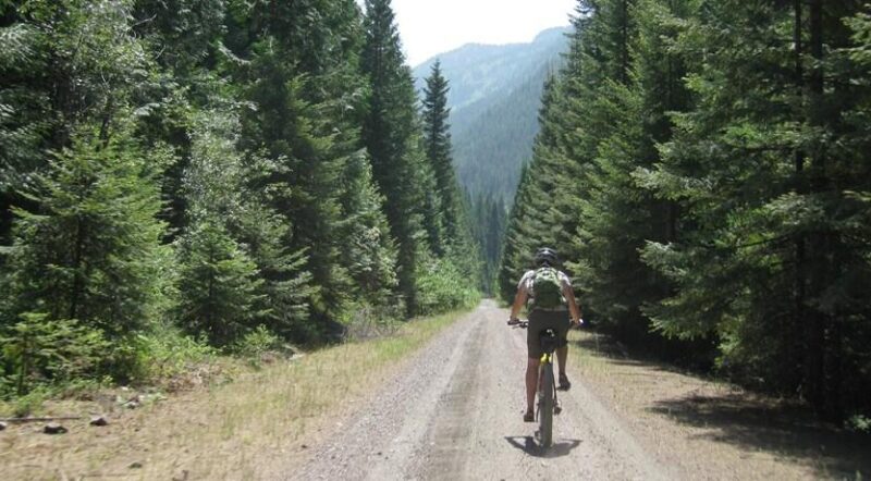 The stunning 22-mile NorPac trail in Idaho and Montana, is a host trail of the 3,700-mile Great American Rail-Trail. | Photo by TrailLink user cstineyb