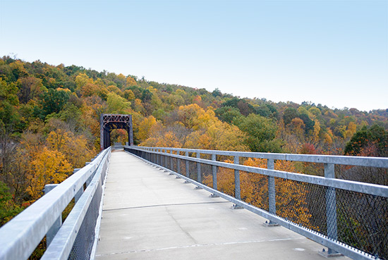 The trail's stunning McDonald Bridge | Photo by Laura Libert