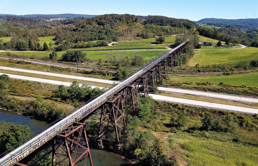 Thirty bridges and trestles, and four tunnels, can be found along the route of the Great Allegheny Passage (gaptrail.org). | Photo by Milo Bateman

