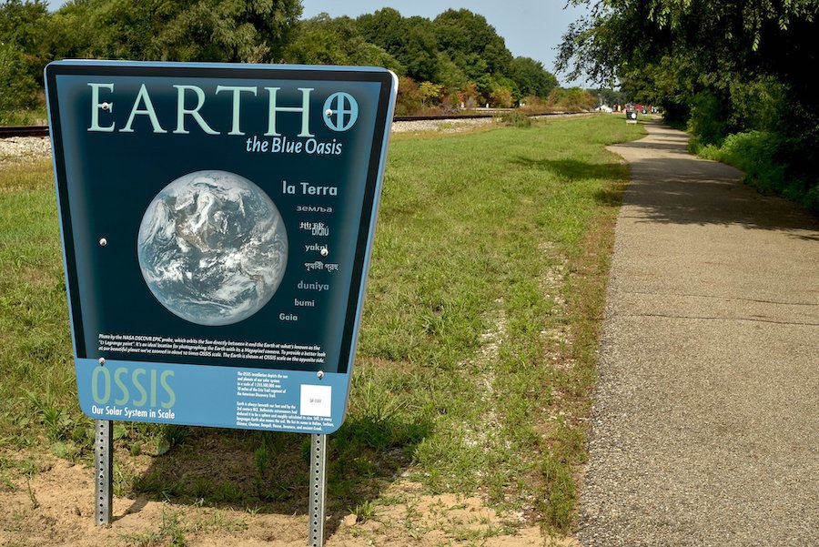 Trail sign along North Judson Erie Trail | Photo courtesy Constellation of Starke Creatives